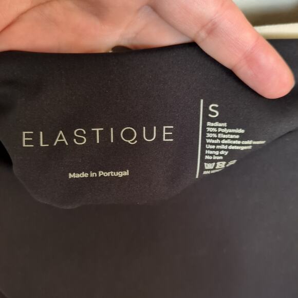 ELASTIQUE Athletics Black Iconic Lisse Long Sleeve Bodysuit Brief Women's Small - Picture 5 of 5